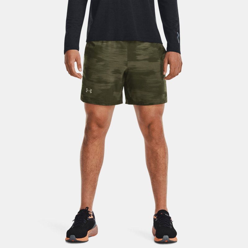 Men's Under Armour Launch 7'' Printed Shorts Marine OD Green / Marine OD Green / Reflective M